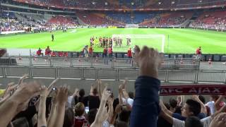 Johan Cruijff Schaal 2013 AZ - AJAX 2 - 3 : Spelers bedanken publiek