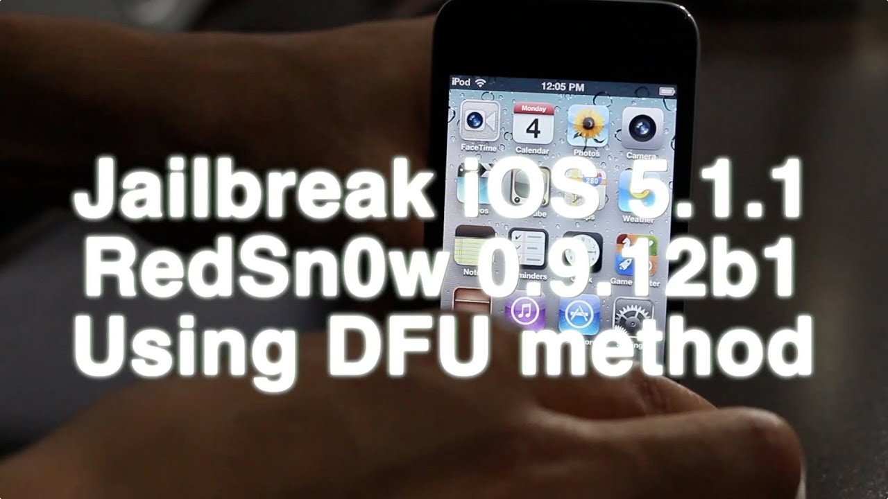 ... untethered w/ RedSn0w 0.9.12b1 (TRADITIONAL DFU METHOD) - YouTube