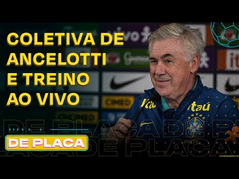 TREINO DA SELEÇÃO AO VIVO; ENTREVISTA COLETIVA DE ANCELOTTI | De Placa (03/09/25)