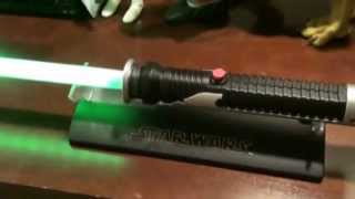 Hasbro Qui-Gon Jinn TPM Ultimate FX Lightsaber Review - YouTube