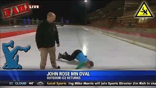 Fox 9 Morning News reporter MA Rosko faceplants on live TV At Ice Rink [EPIC FAIL]