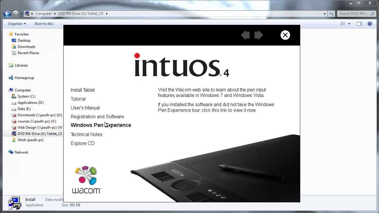 Wacom Intuos4 Driver Installation - YouTube