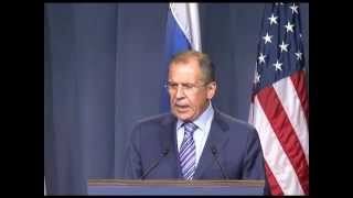 Вступительное слово С.Лаврова перед началом переговоров по Сирии с Госсекретарем США Дж.Керри