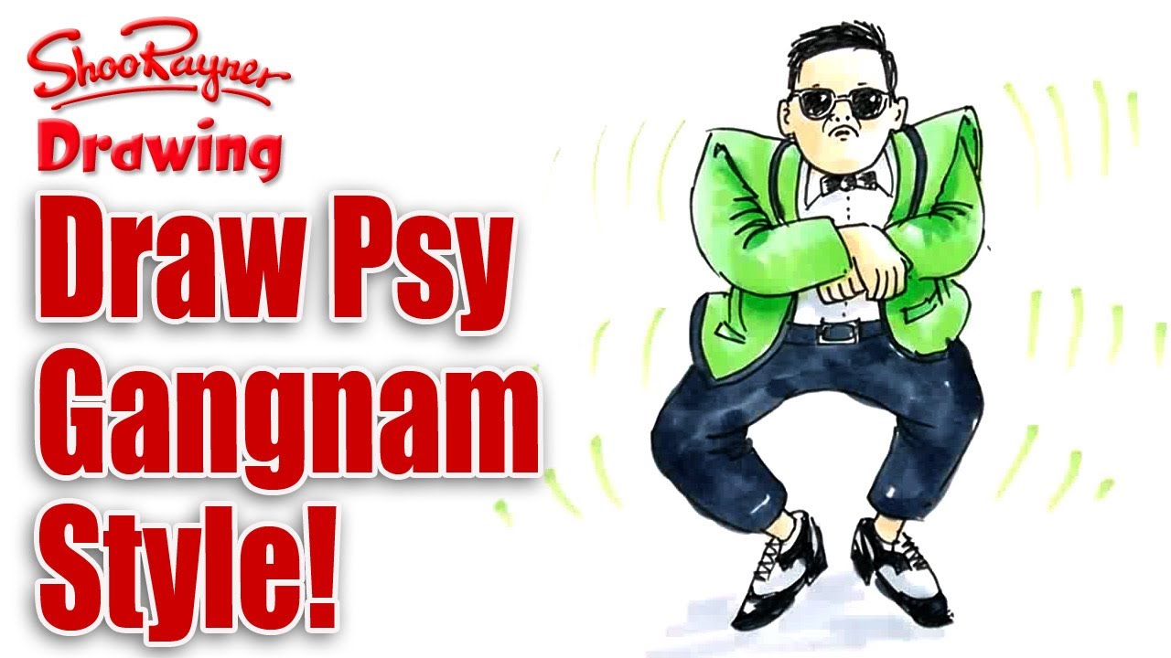 How to draw Psy in a Gangnam Style YouTube