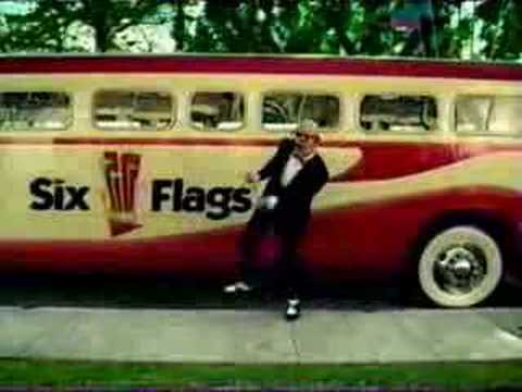 six flags guy dancing. A random six flags commercial.