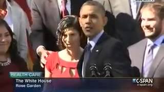 Woman Falls Ill as Obama Speaks on Health Care Problems Concerns - 10/21/13