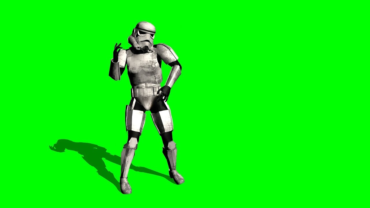 Star Wars dancing Storm Trooper on green screen - free green screen