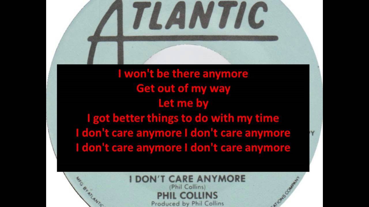 *Lyrics*- I Don't Care Anymore- Phil Collins HQ - YouTube