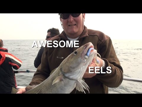 Awesome sand eel lures for Bass Cod Pollock and Coalfish in action