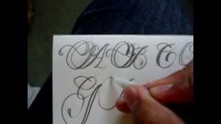 CALLIGRAPHY TUTORIAL LETTERS G,H,I