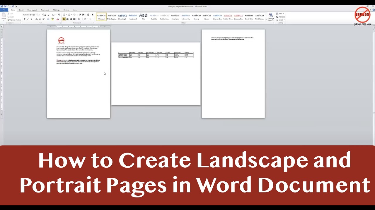 change layout of one page in word mac