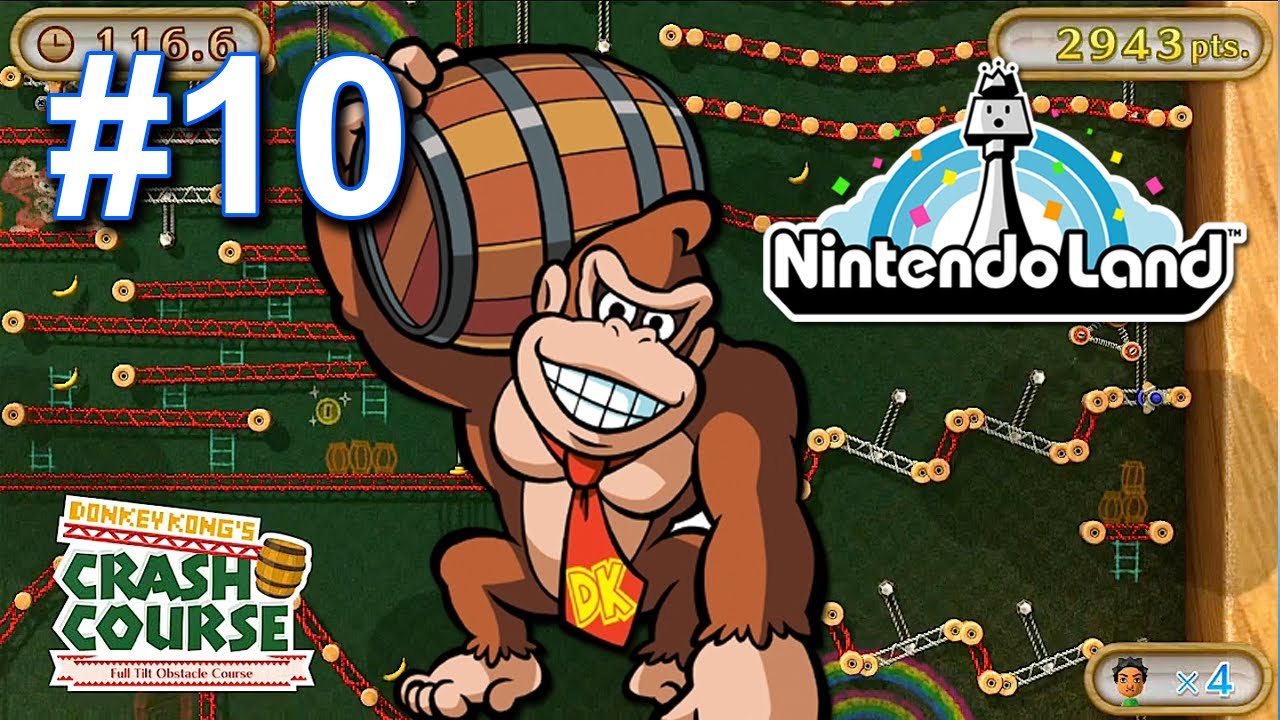 Nintendo Land Donkey Kong Crash Course "Full Tilt Obstacle Course" Wii