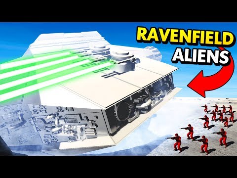 ALIEN SPACESHIP ON THE MOON IN RAVENFIELD! (Ravenfield Funny Gameplay)