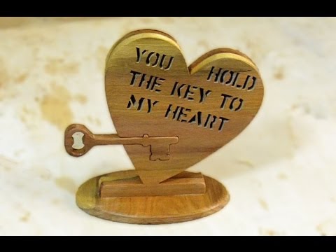 Scroll Saw Project - Valentine's Day gift - YouTube