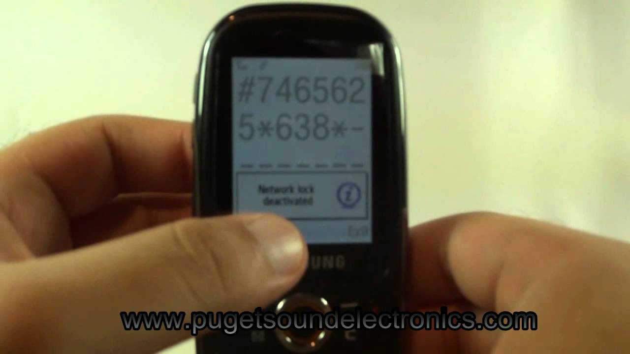 How to unlock T-Mobile Samsung SGH-T369 - YouTube