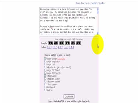 Free plagiarism checker / detection software - how to use - YouTube