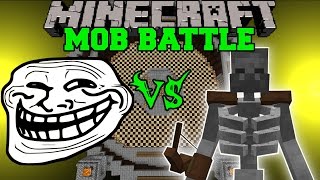 TROLL MOD VS MUTANT SKELETON, SKELE-TON & MORE - Minecraft Mod Battle - Mob Battles - Mods