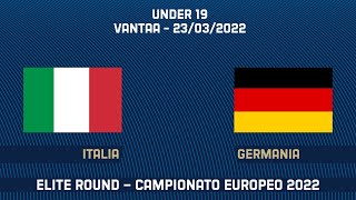 Italia-Germania - Elite Round U19 - Live ore 11:30