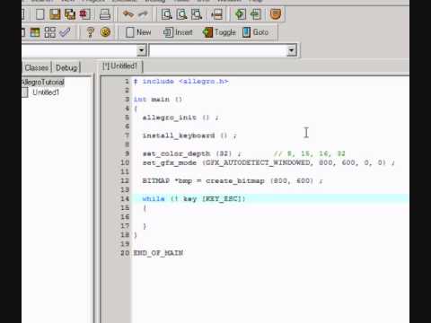 Allegro Game Programming Tutorial Series - Part 2 (2) - Skeleton ...