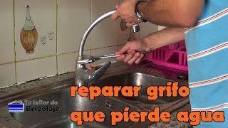 Reparar un grifo de cocina que pierde agua