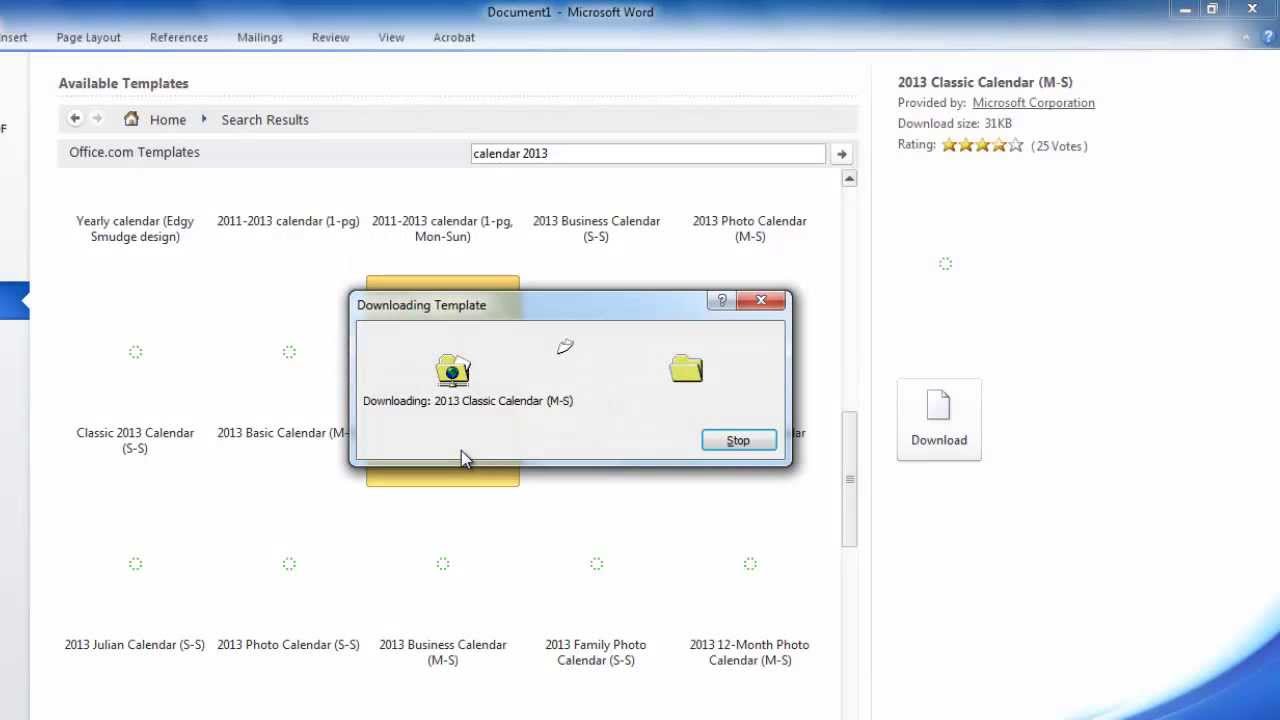 how to create calendar in word