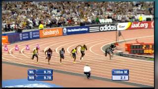 100M Men Diamond League London 2013 Usain Bolt 9.85 SB!