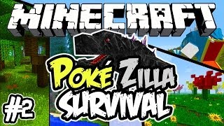 MINÉRIO MAIS FORTE! - PokéZilla Survival! - Minecraft #2