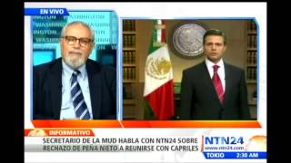 Secretario de la MUD dice que es lamentable posición de Peña Nieto no recibir a Capriles