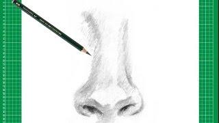CURSO de dibujo a lápiz - "La nariz de frente"