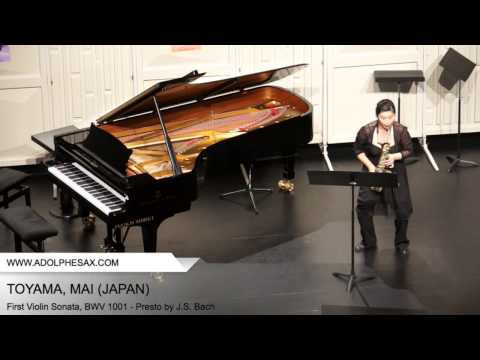 DINANT 2014 TOYAMA, MAI (First Violin Sonata, BWV 1001 - Presto by J.S. Bach)