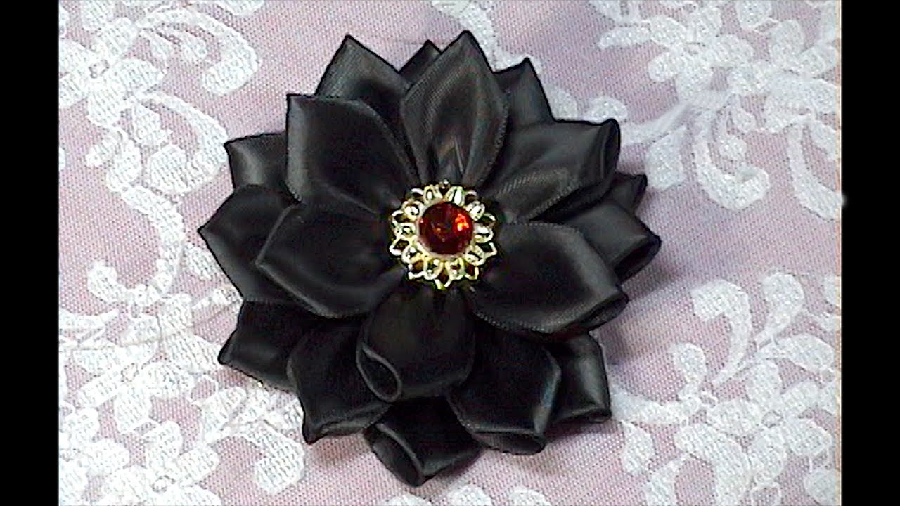 DIY, How To Make Kanzashi Flower, How to do, Tutorial, DIY - YouTube