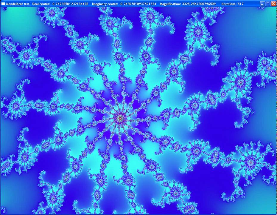 Mandelbrot program test - YouTube