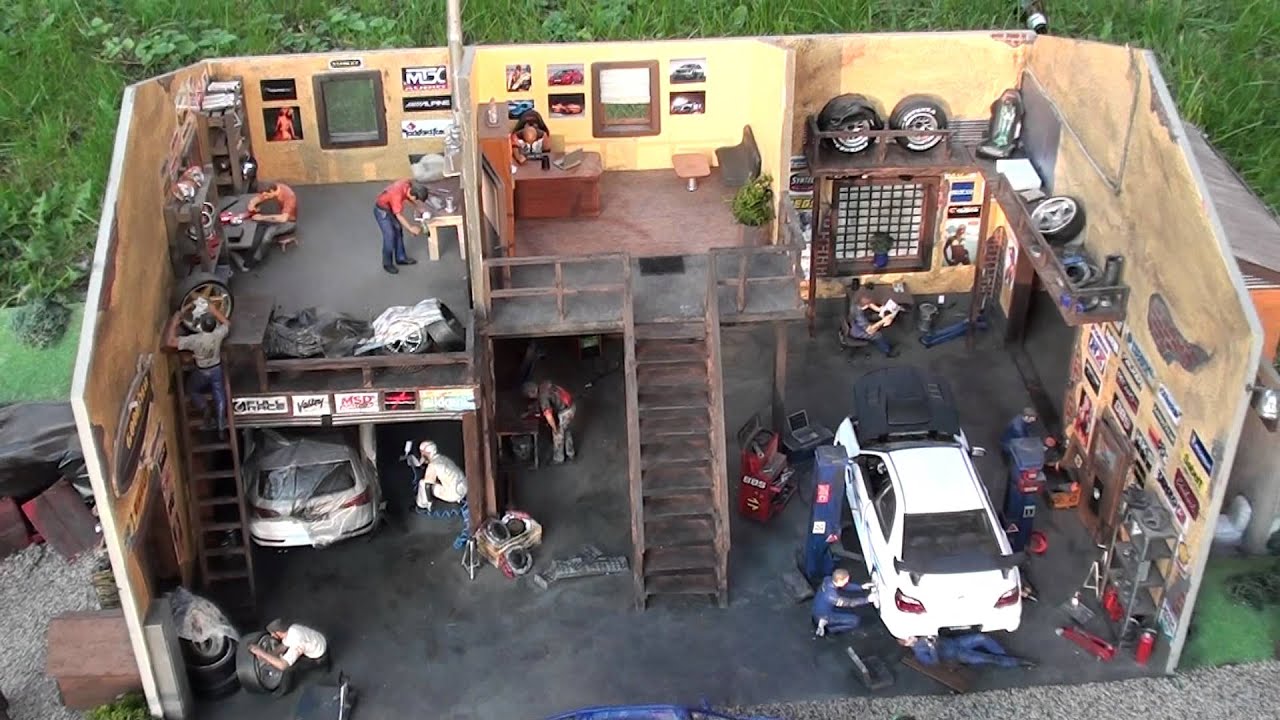 Diorama Garage - YouTube