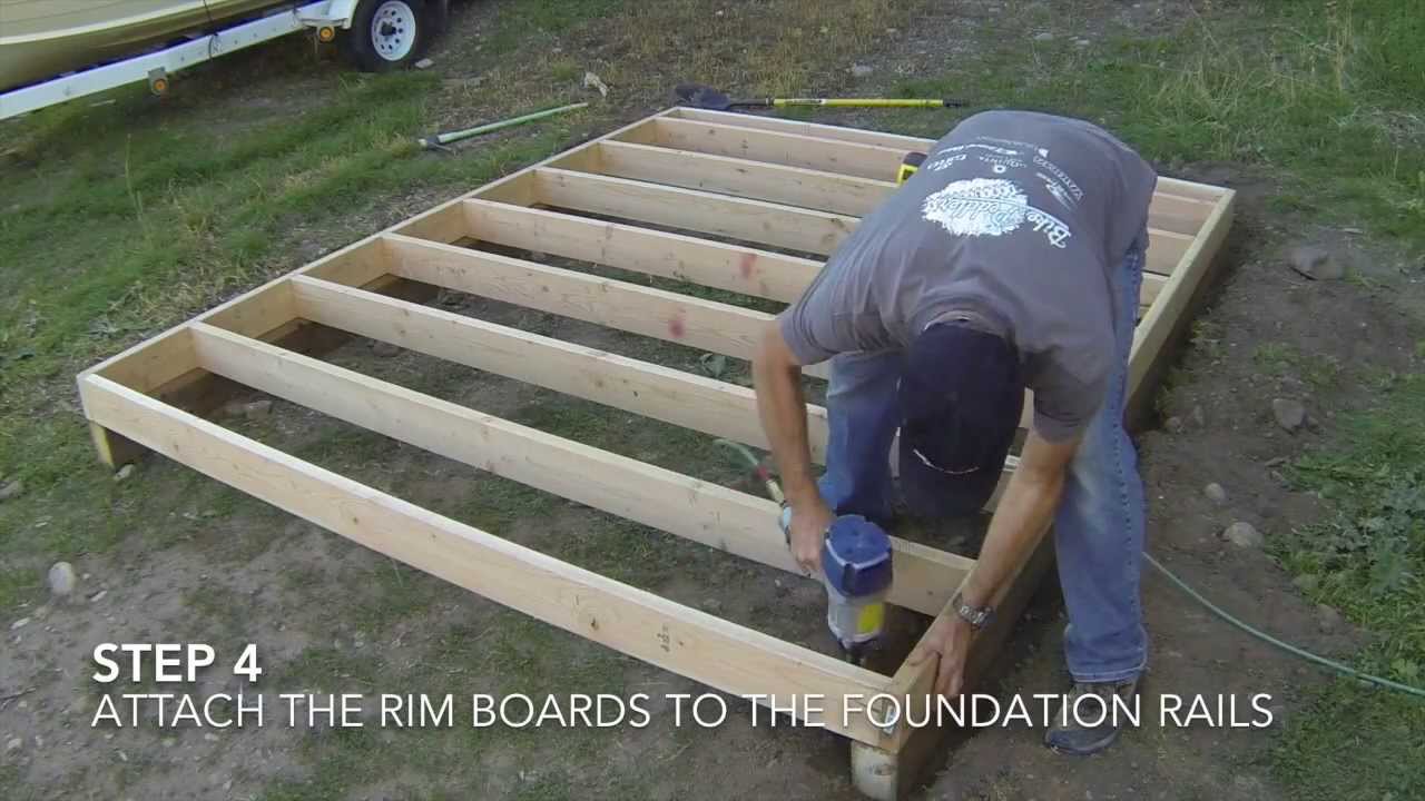 How To Build A Shed - Part 2 Floor Framing - YouTube