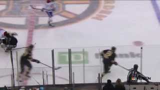 Alexei Emelin low hit on Milan Lucic 3/24/14