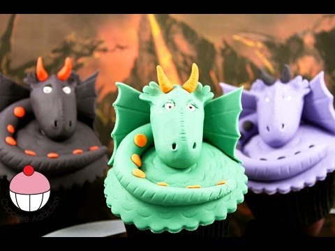 Dragon Cupcakes! Make Dragon Cup Cake Topper with Cupcake Addiction