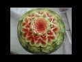 Carving fruit by Sawitree Renaux (make carving with watermelon)