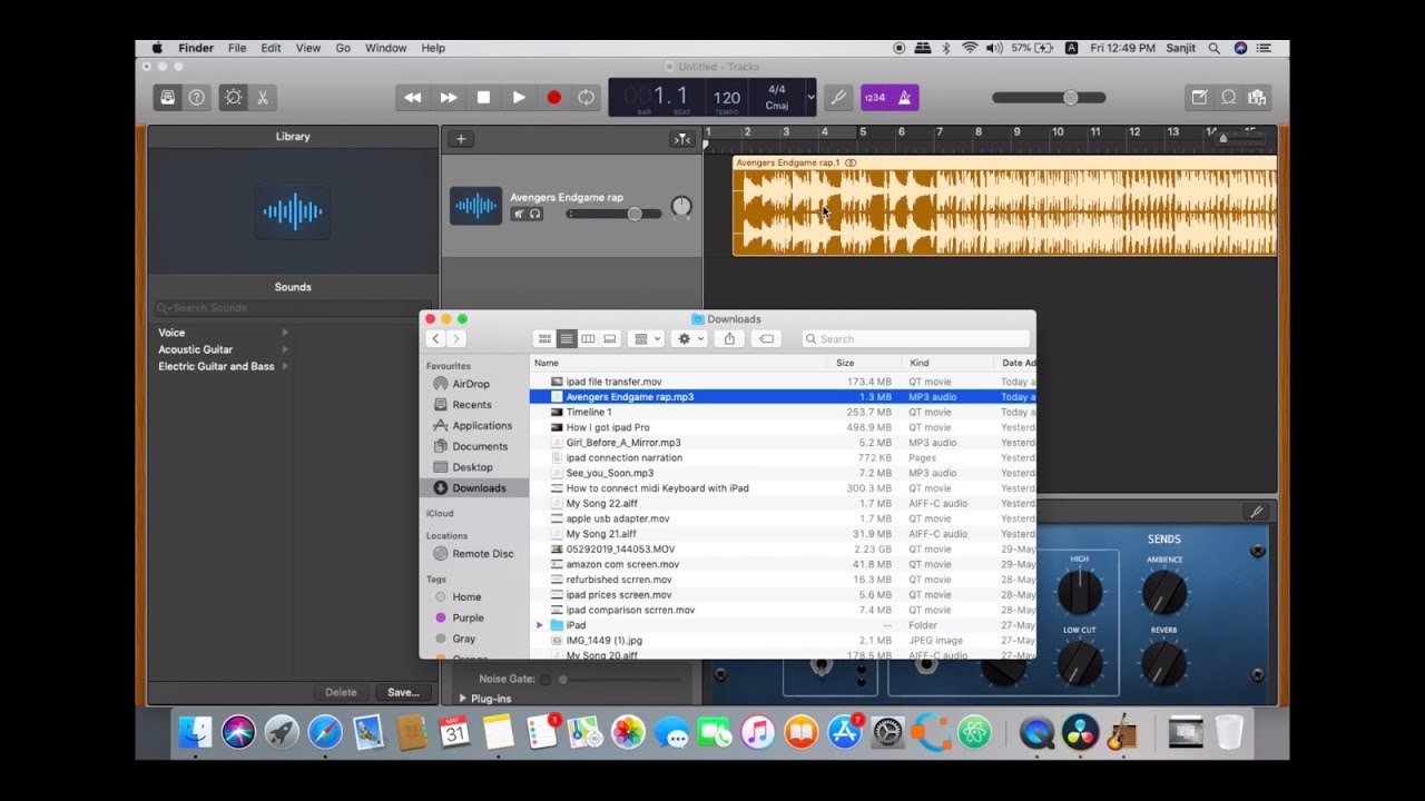 How to import mp3 files to garageband ipad