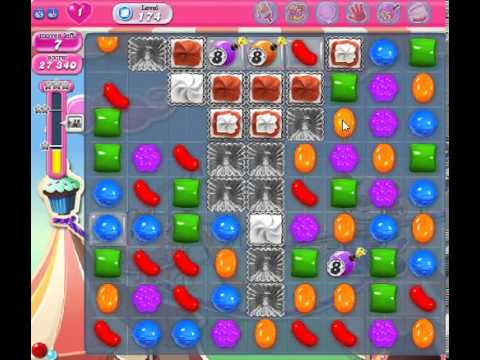 How to beat Candy Crush Saga Level 174 - 1 Stars - No Boosters - 51