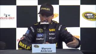 Marcos Ambrose Pole Winner Watkins Glen NASCAR Video News Conference