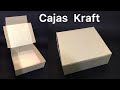 Caja cuadrada en carton KRAFT  Paso a paso