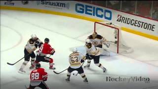 Johnny Boychuk huge hit on Jonathan Toews . June 22, 2013