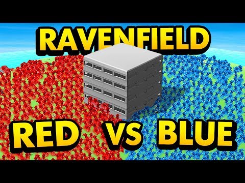 INCREDIBLE FORT DEFENSE *RED vs BLUE* IN Ravenfield (Ravenfield Funny Gameplay)