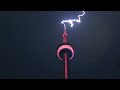 CN Tower Gets Struck by Lightning Repeatedly