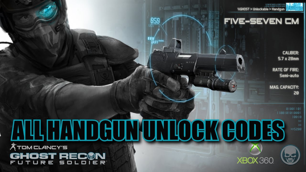 Handgun Unlock CODES" Ghost Recon Future Soldier - YouTube