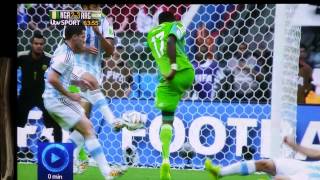 Michael Babatunde Nigeria V Argentina Broken Arm