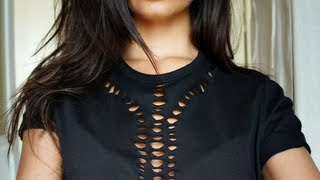 DIY Cut Out Pattern T-Shirt (H&M Inspired)