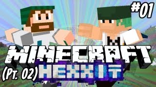 Ep. 01 (Parte 02) - Minecraft Hexxit com Leon e Monark.