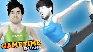 WE GET FIT WITH WII U FIT (Gametime w/Smosh)