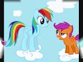 my little pony frenship is magic scootaloo and rainbow dash